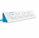 Anchor by panasonic 22061 6A Power Strip 4 Socket Spike Guard with Single Switch (1.5 m, White and Blue)...