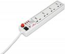 Anchor By Panasonic 4 way 6A International Socket with Single Switch 4 Socket Extension Boards (White, 1.5 m)...