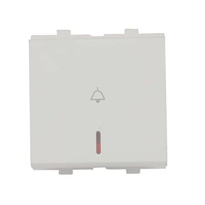 Anchor by Panasonic 65066 Penta Modular 2M 6 A Polycarbonate Bell Push with Neon (White)
