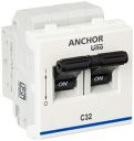 Anchor by Panasonic 65994 UNO Mini Penta Modular 32A Dual Pole C Curve MCB, (Pack of 2)...