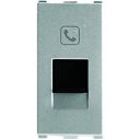 Anchor by Panasonic 66551S Roma Urban Modular 1M RJ11 V0 Grade Polycarbonate Tel Jack Single with Shutter (Silver)...