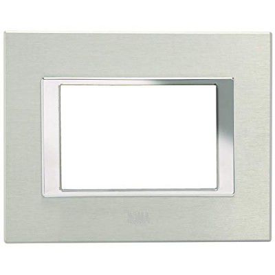 Anchor By Panasonic 66906BA Roma Urban Modular Polycarbonate 6M Square (Brushed Aluminium, Pack of 10)