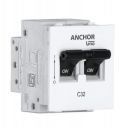 Anchor by Panasonic 98079 UNO Mini Modular 25 Ampere Dual Pole C Curve MCB, (Pack of 2)...