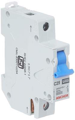 Anchor by Panasonic 99005 UNO (6kA) 25 Ampere C Curve Single Pole MCB