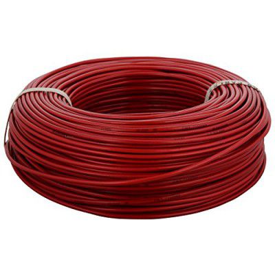 Anchor by Panasonic Advance FR Electric Wire | 1.5 sq mm PVC Insulated Copper Wire for Home Wiring | 90 Meter (Red, 27404RD)