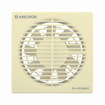 Anchor By Panasonic Air Wave 150mm Exhaust Fan, Pipe Series Exhaust Fan for Kitchen, Bathroom, Cutout Size 152mm Dia., Ivory