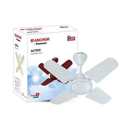 Anchor by Panasonic Altrix 600mm High Speed 4 Blade Fan, Suitable for Kitchen, Veranda, Balcony, Small Room (White) (Pack of 1)