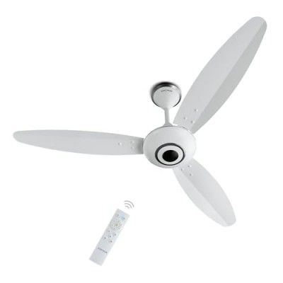 ANCHOR by panasonic Ecobreeze 1200mm BLDC Ceiling Fan (3 Blade, Matt White) with Remote, Medium (14143MWH)