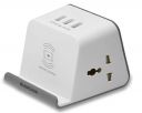 Anchor by Panasonic Extension Unit with Wireless Charging, Mobile Holder, 3 USB Socket, 2 Universal Socket | 1.5 m Extension Cord | Wireless Extension Unit for Home & Office (22055)...