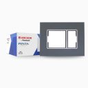 Anchor by Panasonic Penta 4 Module Gina Cover Plate with Chrome Collar for Switch Board (Black, 65804B-2)...