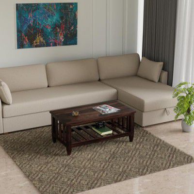 ANCHORWOOD Home Furniture Solid Sheesham Wood Rectangle Coffee Table Living Room Furniture 