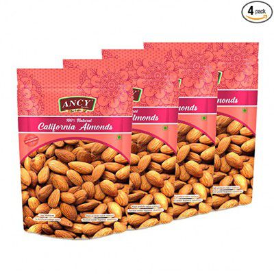 Ancy Foods Natural Best Almonds (Pack of 250 g x 4, 1 kg)