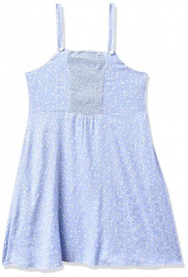 AND Girl Girl's Polyester Fit and Flare P.Blue Dress (62DRK134_Blue_9-10 Yrs)