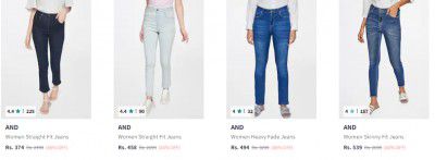 And Jeans Women's Jeans Starts ₹374