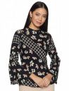 AND Womens High Neck Floral Print Top...