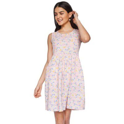 AND Women's Linen A-Line Mini Dress