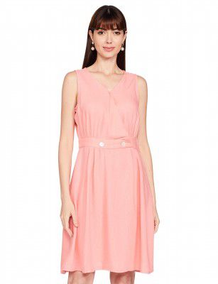 AND Women's Linen A-Line Mini Dress