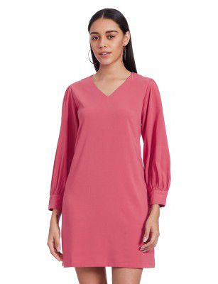 AND Women's Polyester A-Line Knee-Length Dress