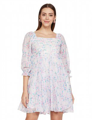 AND Women's Polyester A-Line Mini Dress