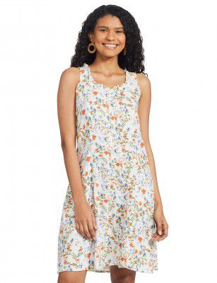 AND Women's Rayon A-Line Knee-Length Dress
