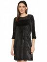 AND Womens Round Neck Sequined Shift Dress...