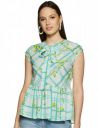 AND Womens Tie Up Neck Printed Top...