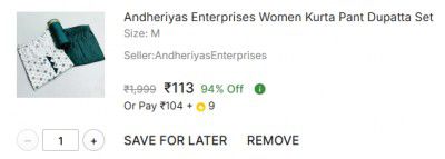 Andheriyas Enterprises  Women Khadi Cotton, Cotton Blend Kurta Pant Dupatta Set