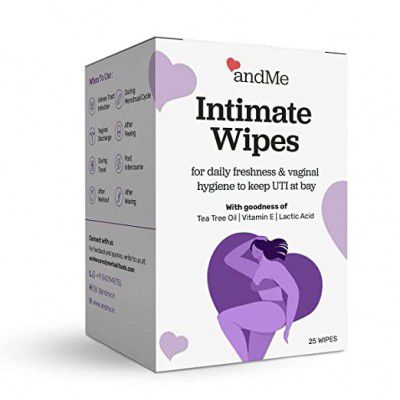 andMe Intimate Wipes for Intimate Hygiene UTI Protecting Wipes - 25 Wipes