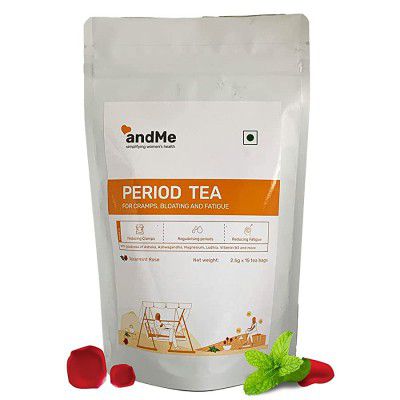 andMe Spearmint Tea for Reducing Facial Hair, Acne, Women Wellness, Period Pain (Pack of 1, 15 Tea Bags)