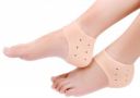 ANEMOI Silicone Gel Heel Pad Socks For Pain Relief and Heel CrackFor Men And Women (Beige, Free Size) - 1 Pair (Biege)...