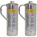 Angelic Copper Steel Water Bottle Set 650 ml Set of 2 Steel/Copper...