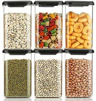 Angelware Plastic Grocery Container  - 1100 ml  (Black)