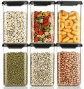 Angelware Plastic Grocery Container  - 1100 ml  (Black)...