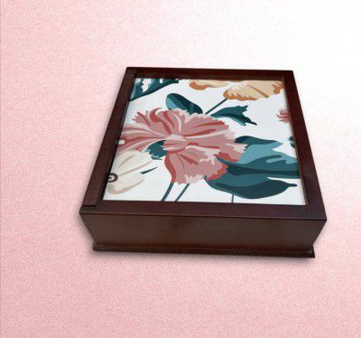 Angira handicrafts wooden Dry fruit box Multipurpose 4 Section Handcrafted