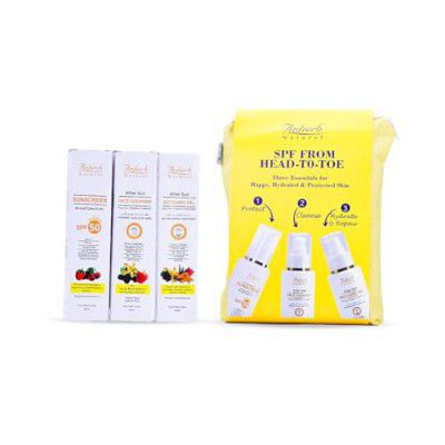 Anherb Natural Daily Sun Protection & Sun Care Combo | Sunscreen + Face Cleanser + Recovery Gel | For Sun Protection, Hydrated and Cleansed Skin | For Men and Women| All Skin Types | 100gm each X Pack