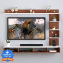 ANIKAA Laura Engineered Wood TV Entertainment Unit  (Finish Color - Walnut White, DIY(Do-It-Yourself))...