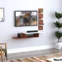 ANIKAA Thomas Engineered Wood TV Entertainment Unit  (Finish Color - Walnut/White, DIY(Do-It-Yourself))...