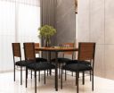 Anishwar Indoor & Outdoor Dining Room and Living Room Set Metal 6 Seater Dining Set (Finish Color -Black And Brown, DIY(Do-It-Yourself))...