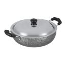 Anjali - DKD25 Non-Stick Kadai with Stainless Steel Lid, 2.5 litres, Black...