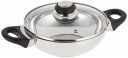 Anjali Fiesta Stainless Steel Kadai with Lid, 1.3 litres, Silver...
