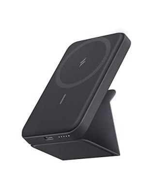 Anker 622 Magnetic Battery MagGo, 5000mAh Foldable Magnetic Wireless Portable Charger and USB-C for iPhone 14 & 13 Series (Interstellar Grey)