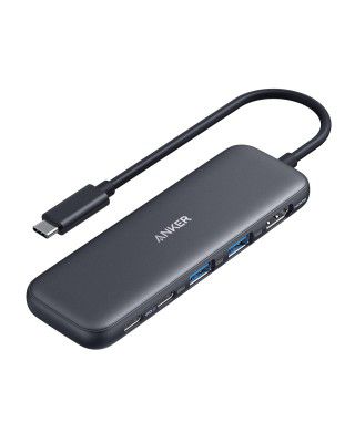 Anker USB C Hub, PowerExpand+ 5 in 1 PD Hub, 1 x 4K HDMI, 2 x Type C PD Ports