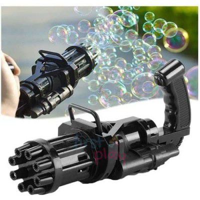 Ankirant 8 Hole Electric Gatling Bubble Gun for Kids with Soap Solution Indoor and Outdoor Toys for Toddlers Bubble Launcher Machine for Girls and Boys