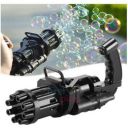 Ankirant 8 Hole Electric Gatling Bubble Gun for Kids with Soap Solution Indoor and Outdoor Toys for Toddlers Bubble Launcher Machine for Girls and Boys...