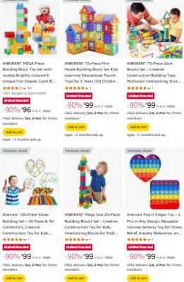 Amazon : Upto 91% OFF On Ankirant Toy | Start at Rs 94