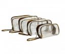 Ankit Traders Transparent Set of 4 Multipurpose Transparent Travel Pouch Makeup Toiletry Kit Bag Cosmetic Pouch for Women Makeup Organizer Bag...