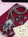 ANNA CREATIONSOxidised Silver-Plated & Blue Jewellery Set...