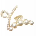 ANNACREATIONS Korean Fashionable Fancy Stylish Large Pearl Hair Claw Clips Long Hair Jaw Clips Clutches Barrettes Hair Accessories For Women's And Girls Set Of 2, White...