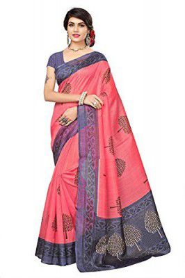 Anni Designer Cotton Saree with Blouse Piece (6O-8HGD-SZMV_Pink_Free Size)