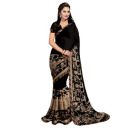 ANNI DESIGNER Raniyal Georgette Saree with Blouse Piece (Black Gerog_Black_Free Size)...